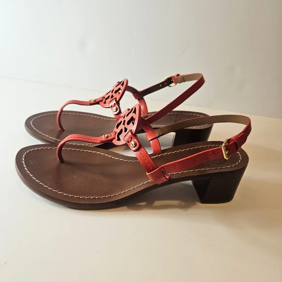 Tory Burch Miller Block Heel Sandals in Bright Samba (Size 9) - Picture 5 of 8